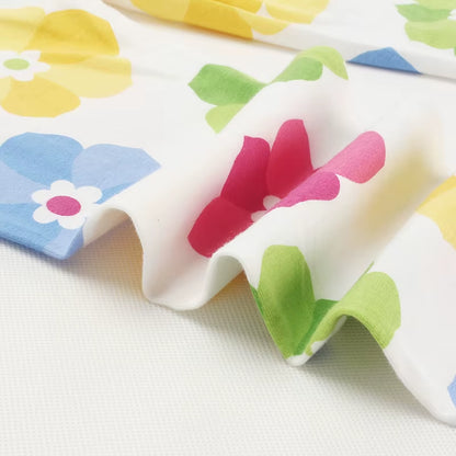 3-10Years Girls Cropped Trousers Floral Print Flower Kids Calf Length Skinny Pants Stretch Leggings Children All-Matches Bottoms