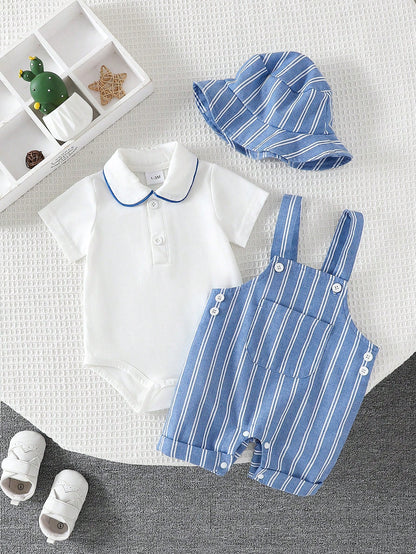 3Pcs/Set Newborn Baby Boys Gentleman Casual Outfit