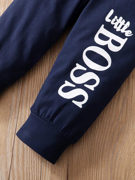 Long Sleeve Hoodie Romper+Pants Toddler Boy Cute