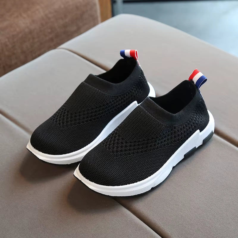 2025 Kids Sneakers Running Children Shoes Boys Sport Shoes Girls Breathable Knit Socks Sneakers Outdoors Soft Casual Shoe 26-38