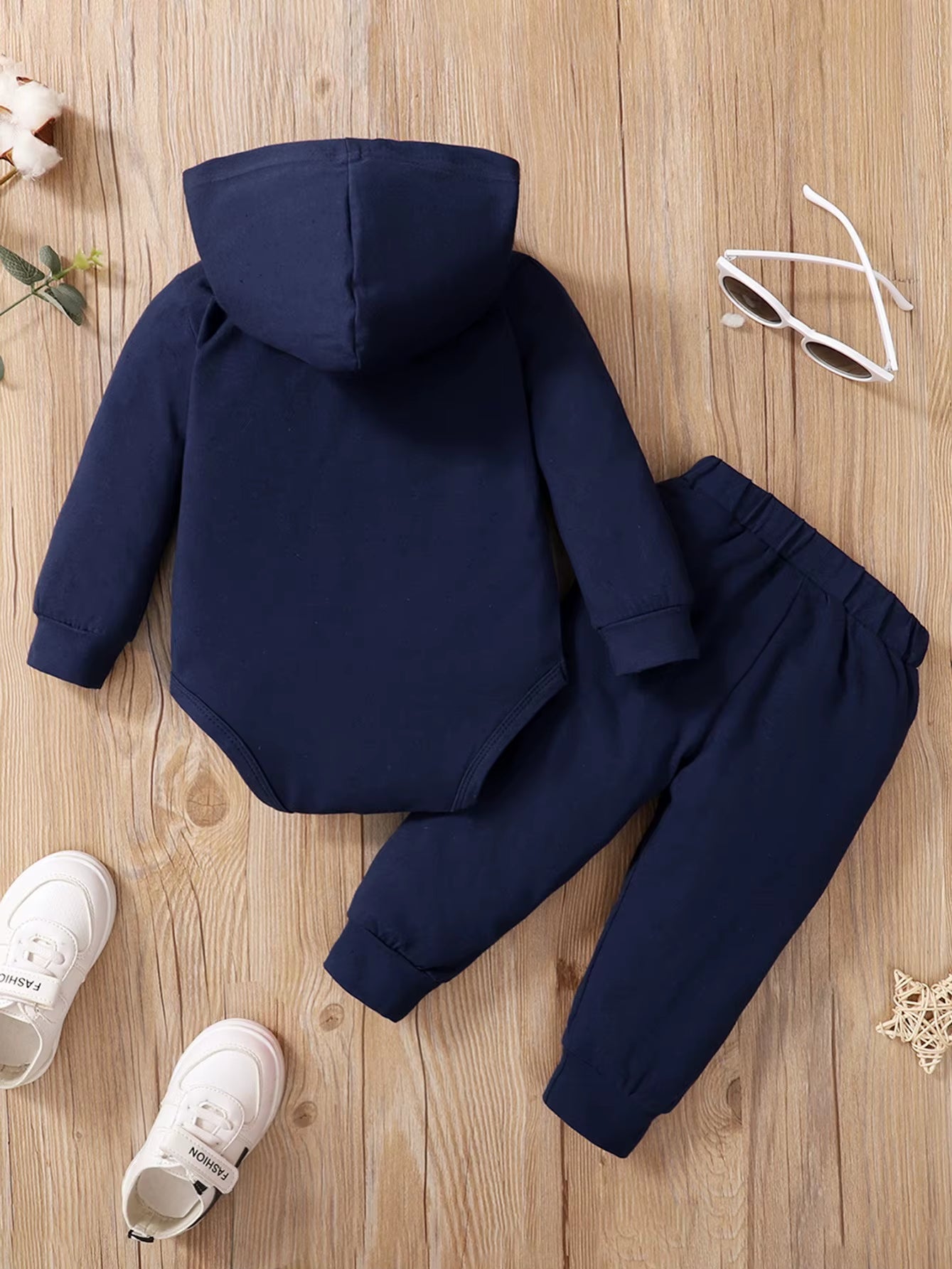 Long Sleeve Hoodie Romper+Pants Toddler Boy Cute