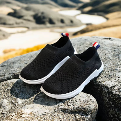 2025 Kids Sneakers Running Children Shoes Boys Sport Shoes Girls Breathable Knit Socks Sneakers Outdoors Soft Casual Shoe 26-38