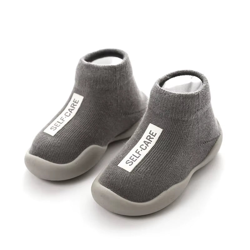 Baby Shoes Toddler First Walkers Infant Boys Girls Kids Rubber Soft Non-Slip Sole Floor Barefoot Casual Shoes Knit Booties