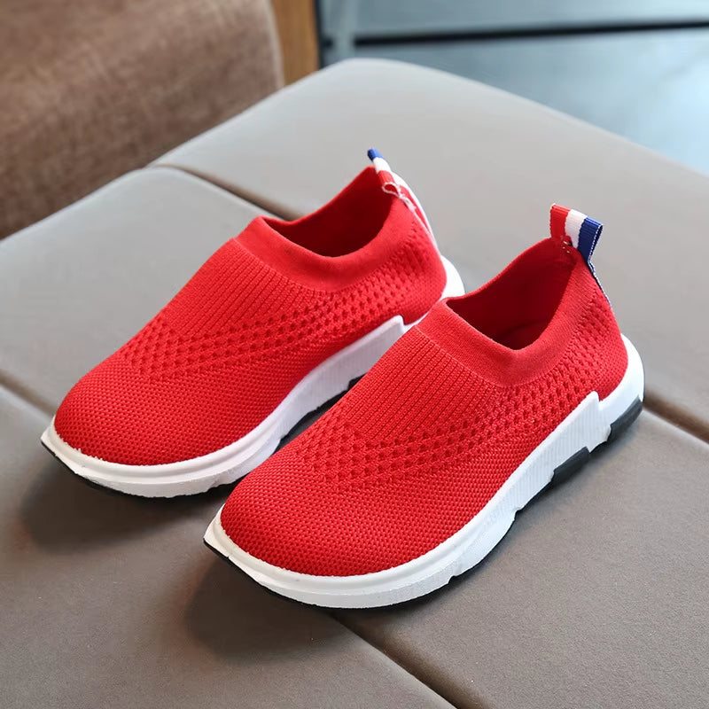 2025 Kids Sneakers Running Children Shoes Boys Sport Shoes Girls Breathable Knit Socks Sneakers Outdoors Soft Casual Shoe 26-38
