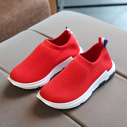 2025 Kids Sneakers Running Children Shoes Boys Sport Shoes Girls Breathable Knit Socks Sneakers Outdoors Soft Casual Shoe 26-38