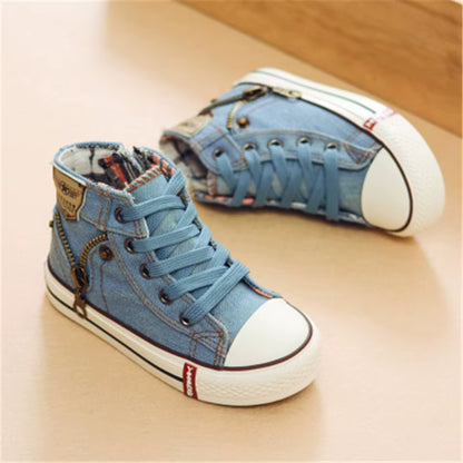 2025 Canvas Children Shoes Sport Breathable Boys Sneakers Brand Kids Shoes for Girls Jeans Denim Casual Child Flat Boots