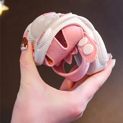 Solid Bow Children'S Summer Shoes Cute PVC Beach Non Slip Sandals for Baby Girls Footwear Soft Infant Kids Fashion Sandals