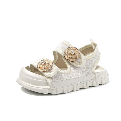 Girls' Pearl Flower Sandals