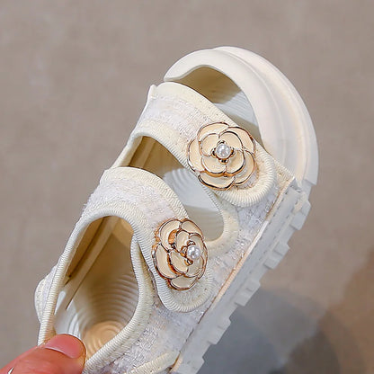 Girls' Pearl Flower Sandals