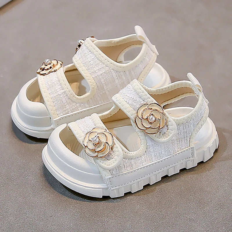 Girls' Pearl Flower Sandals