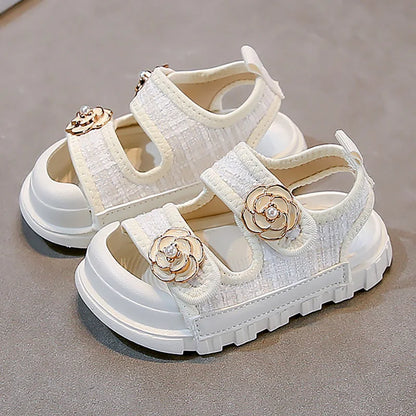 Girls' Pearl Flower Sandals