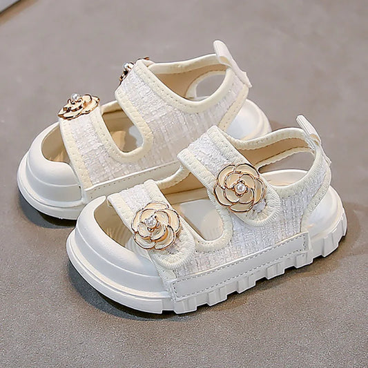 Girls' Pearl Flower Sandals