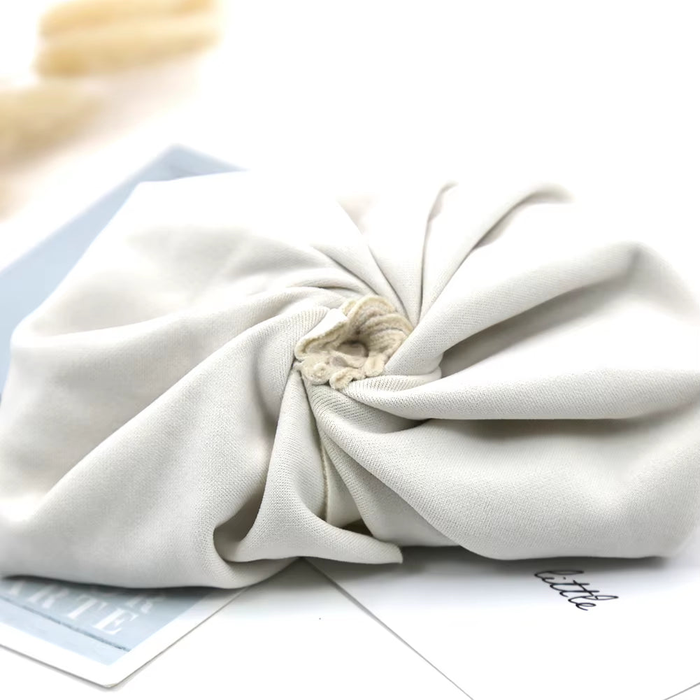 6Pcs/Lot Baby Turban Hats Solid Faux Cashmere Caps Winter Warm Beanies Bonnet Newborn Kids Boys Girls Hospital Headwraps