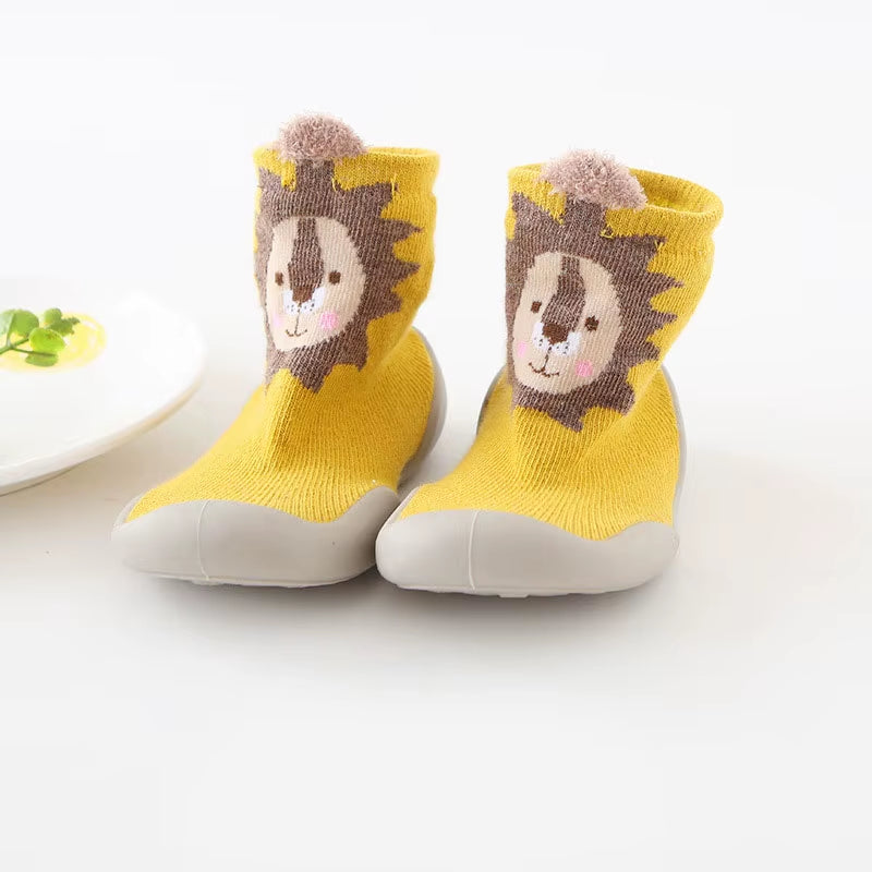 Baby Shoes Toddler First Walkers Infant Boys Girls Kids Rubber Soft Non-Slip Sole Floor Barefoot Casual Shoes Knit Booties