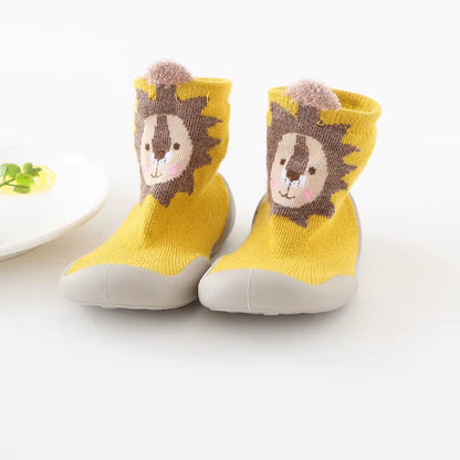 Baby Shoes Toddler First Walkers Infant Boys Girls Kids Rubber Soft Non-Slip Sole Floor Barefoot Casual Shoes Knit Booties