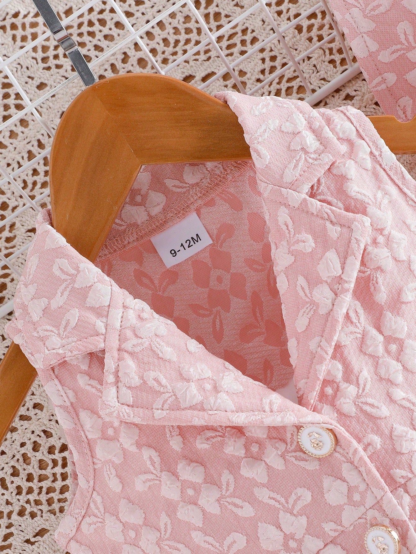 Summer Baby Girls Cute 3D Floral Vest Romper & Bucket Hat 2Pcs Set